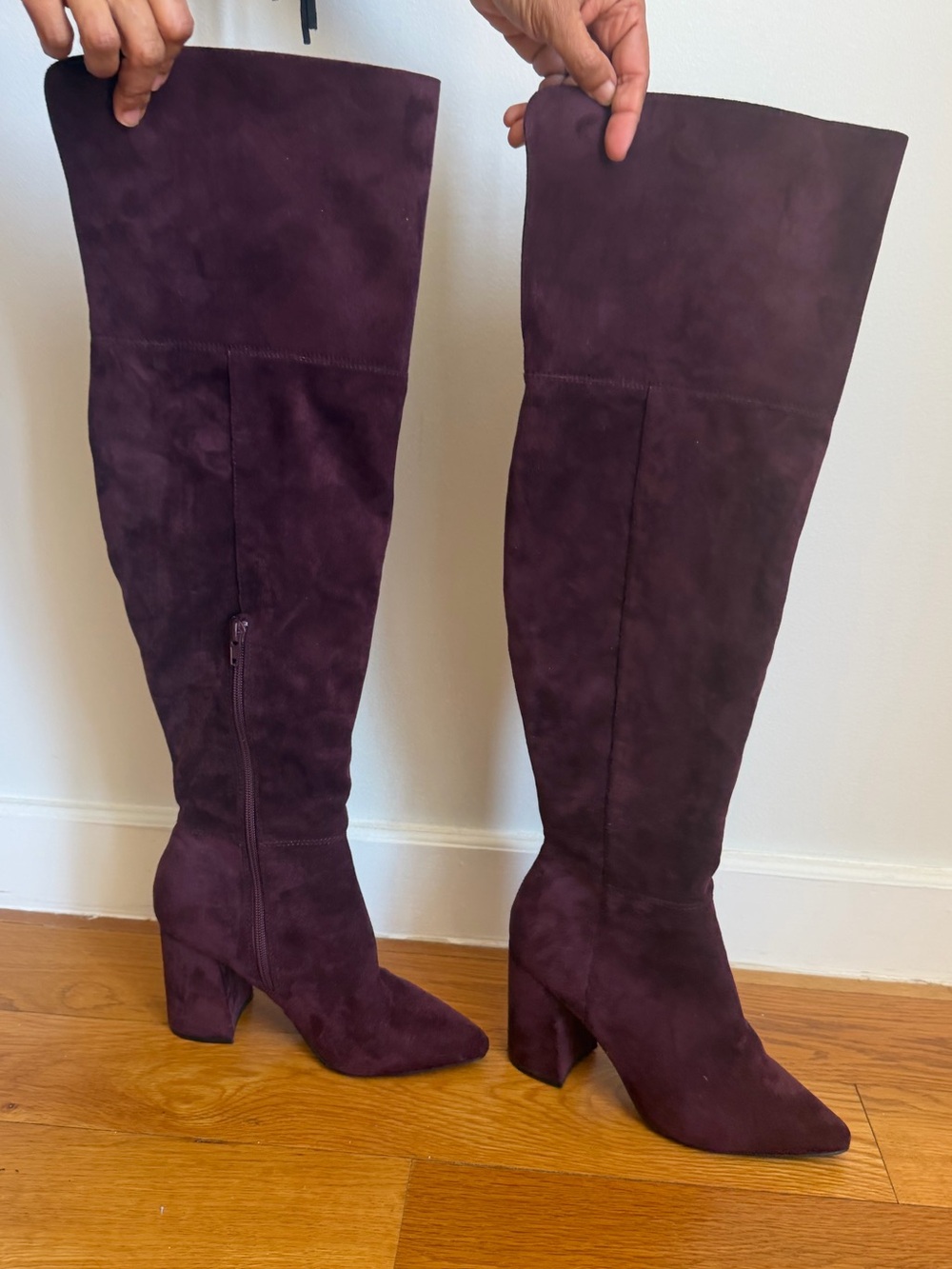 Like new Charles by Charles David over the knee Sueded style  Boots in Plum